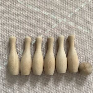 Kids Wooden Bowling Toy Set